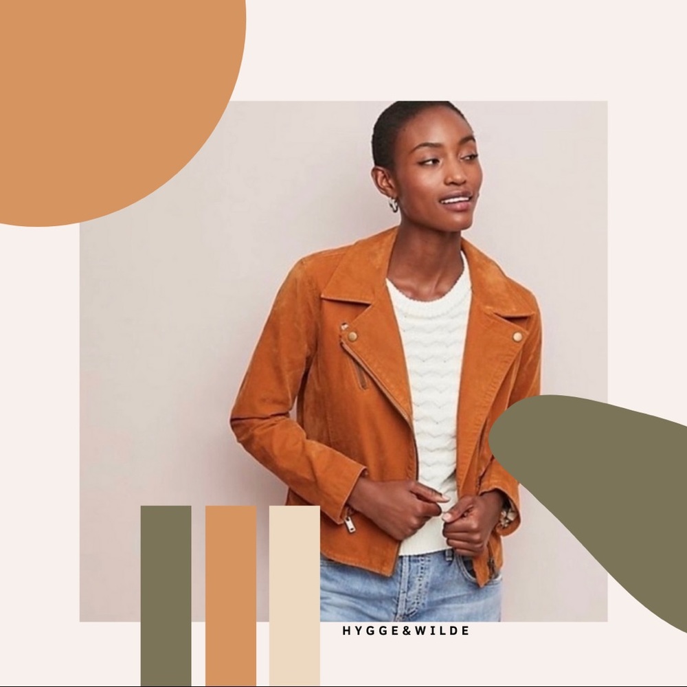 Anthropology Suede Leather Jacket